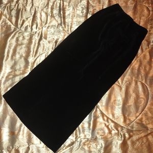Koret of California Black Velvet Maxi Skirt 13/14